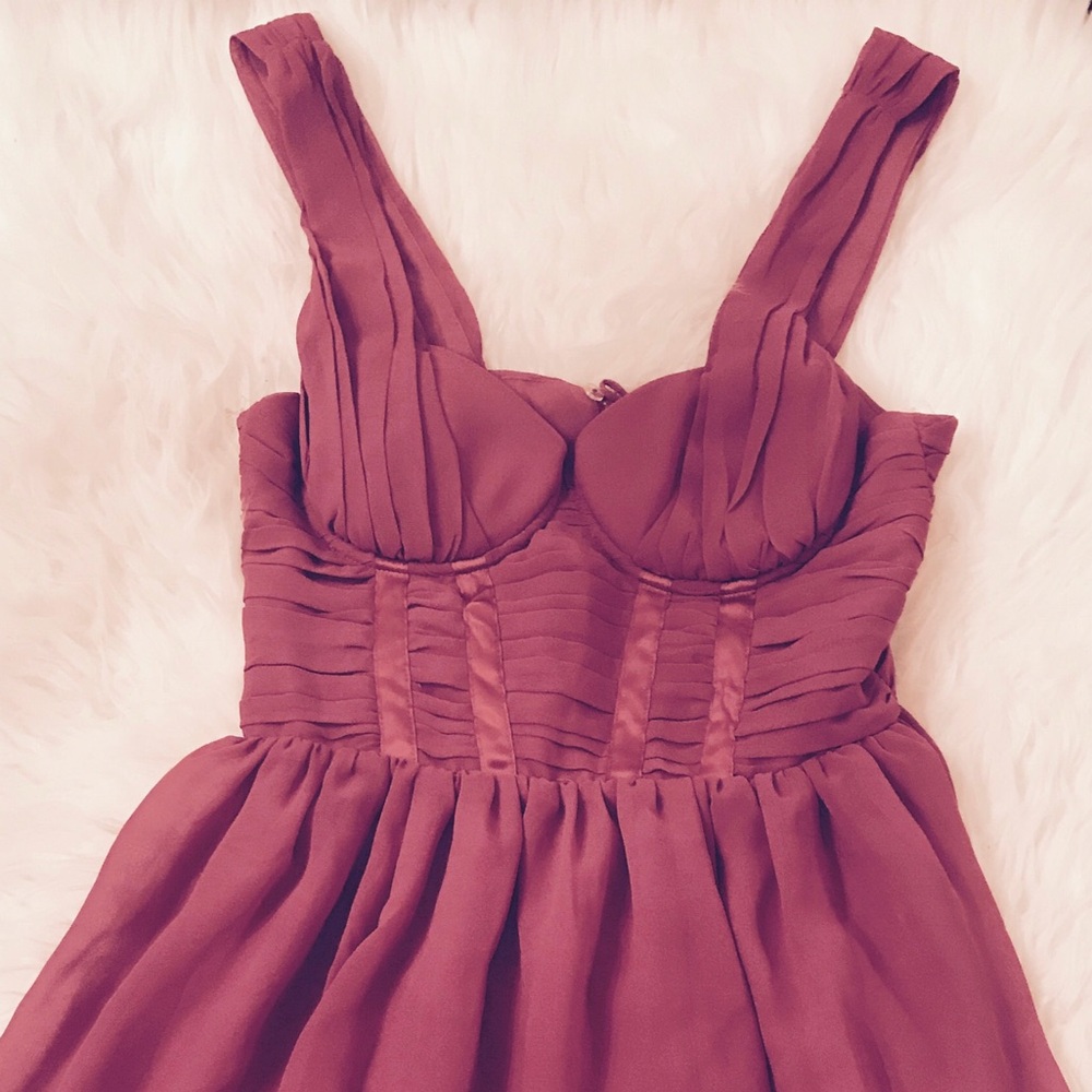 Gorgeous corset dusty rose dress‎